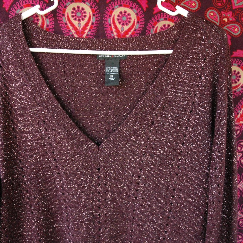 Purple Glitter Sweater New York & Co